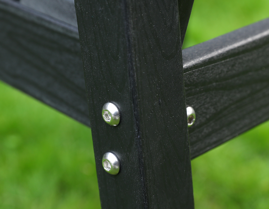 Black 2-Pack Cross Back HDPE Cathaoirleach Itheacháin Adirondack