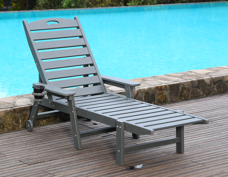 Uirbeach Grey HDPE Cathaoirleach Lounge Adirondack Aonair