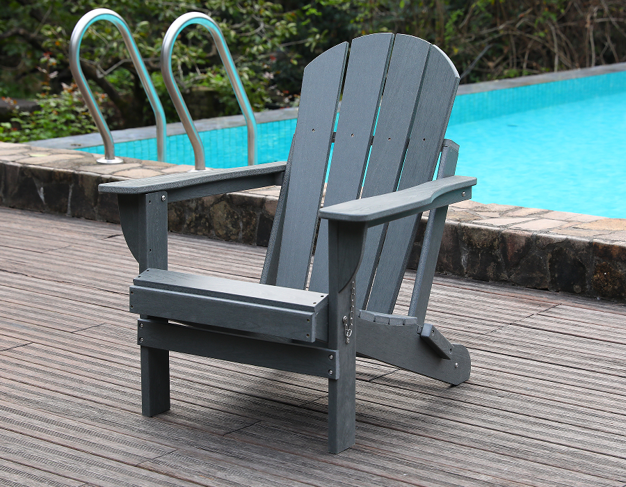 Storm Grey HDPE Cathaoirleach Frog Adirondack - Uile-Aimsire