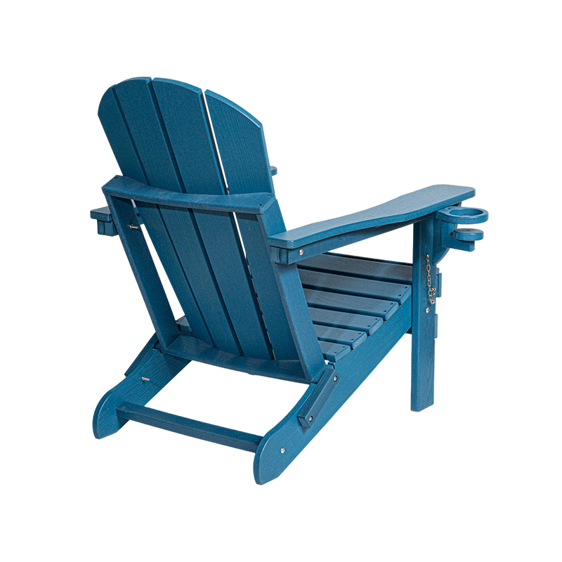 Cathaoirleach Adirondack HDPE Navy Blue le Crua-earraí Cruach Dhosmálta